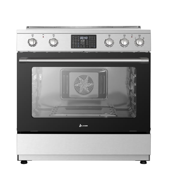 Lanbo 36 inch 5 Burners Air Fry Convection Oven Freestanding Electric Range with Rotisserie and Pizza
