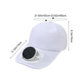 thumbnail image 3 of Gorra De Ventilador Solar De Poliéster Gorra con ventilador solar para adultos,batería de 650 mAh y ajuste de 360°,color blanco,ideal para la protección solar en verano (1 unidad). Rkxzt, 3 of 8
