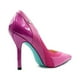 thumbnail image 2 of Zapatilla Stiletto Fiusha Combinación Piel y Charol PIKIKI fucsia 26.5 PIKIKI 2745, 2 of 4