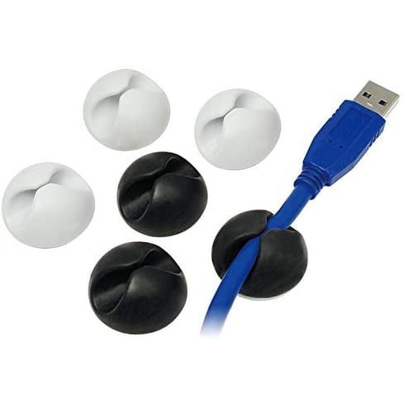 Pack Of 6 Multicolored Adhesive Cable Ties