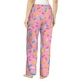 thumbnail image 3 of Fotbe Pink Donut Women's Pajama Pants,Sleepwear Pants,Pj Bottoms Drawstring And Pockets-Small, 3 of 9