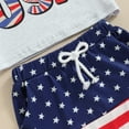 thumbnail image 7 of Okbabeha Kids Boys 4th of july Shorts Set,Short Sleeve Stars Stripes Print Shirt+Elastic Waist Shorts fourth of July Outfit, 7 of 7