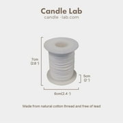 Candle Lab | 200ft Candle Wicks Spool Cotton Braid Candle Wick Pre Waxed Non-Smoke Braided Wicks Beeswax Candles Wicks