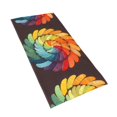 thumbnail image 3 of Polyester Long Towel Multi-Size Water Absorption Good Bright Fluffy Soft For Bathroom Swimming Pool Beach Outdoor Travel Brown Tie-Dye Background Rainbow Colors (4), 3 of 8