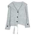 thumbnail image 4 of Ediodpoh Handwoven Knitted Cardigan for Women Sweater Open Front Long Sleeve Outwear Coat for Autumn Winter Fashion Light Gray, 4 of 4
