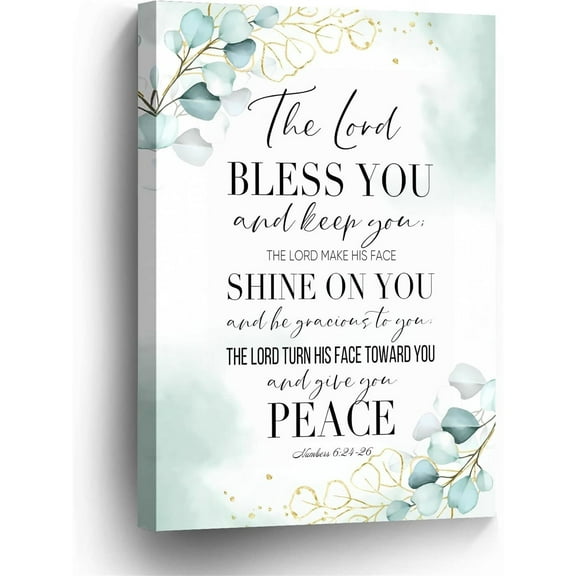 Numbers 6 24-26 Wall Art  poster The Lord Bless You Framed Scripture Poster  Christian Blessing Decor for Home, Office, Church poster