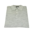 thumbnail image 5 of Mens PRINCELY Soft Merinos Wool Sweater Knits Lightweight Polo 1011-40 Silver, 5 of 6