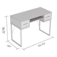 thumbnail image 3 of Safdie & Co. 42.5"L 2-Drawers 1-Shelf Black Metal Computer Desk in Dark Grey, 3 of 3