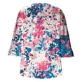thumbnail image 4 of Hauts pour Femmes 2025 Blouses d'Été Mode Imprimé St. Patrick Style Ethnique Décontracté Imprimé Col Rond Chandail à Capuchon avec Chapeau Blouses pour Femmes Manches 3/4, 4 of 5