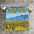 thumbnail image 3 of Ambesonne Landscape Quilted Bedspread Set 3 Pcs, Landscape of Desert, King Size, Multicolor, 3 of 3