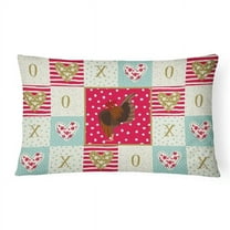 Malaysian Serama Chicken Love Canvas Fabric Decorative Pillow