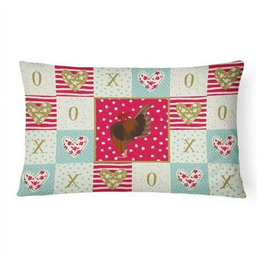 Malaysian Serama Chicken Love Canvas Fabric Decorative Pillow