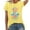 Yellow, variant on Womens T Shirts Crew Neck Fashion Casual Tops 2026 Pineapple Print Short Sleeve Y2K Tee