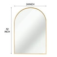 thumbnail image 4 of 24x32 Inch Gold Metal Framed Arched Bathrrom Mirror for Wall.(W2203P220256), 4 of 6