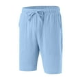thumbnail image 4 of Mens Shorts with Pockets, Cotton Drawstring Casual Style Shorts for Men, Lightweight 7 Inch Inseam Summer Shorts, Ideal for Gym, Home, or Outdoor Travel Use S-5XL, 4 of 6