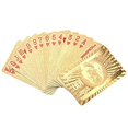thumbnail image 1 of Golden Playing Cards For Adults - High-Grade & Long-Lasting Poker Cards | Poker Cards, Waterproof Playing Cards Pvc Premium Plastic Golden 2 Deck Of 54 Cards In Each Deck | Use For Party & Game, 1 of 5