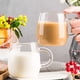 thumbnail image 4 of 1 vaso de vidrio transparente para jugo, leche, té, multiusos (blanco), 4 of 5