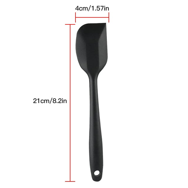 Cooking Spatula Kitchen Heat-resistant Silicone Spatula Scraper Flipper Baking Cooling Tool, Black