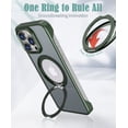 thumbnail image 6 of TECH CIRCLE 360°Rotatable Magnetic Ring For iPhone 12 Pro/12 Case Compatible with MagSafe Military Drop Protection Magnetic Stand Protective Translucent Case for Apple iPhone 12 Pro /12 6.1,Green, 6 of 6