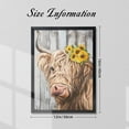 thumbnail image 4 of ADALE Quebo Funny Yellow Highland Cow cavans Wall Art Highland Cow pictures wall Decor Painting for farmhouse bedroom decor Black Framed 20x16 Inch, 4 of 5