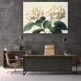 thumbnail image 5 of Mudket Cream White Hydrangea Botanical Illustration Canvas Wall Art, Floral Wall Decor, Framed Ready to Hang Artwork for Living Room Bedroom Bathroom - 12"L x 8"W, 5 of 10