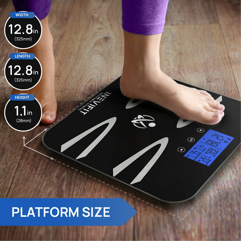 INEVIFIT Smart Body Fat Scale, Highly Accurate Bluetooth Digital, Eco-Wht