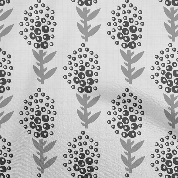 oneOone Cotton Poplin Black Fabric Asian Block Floral Sewing Craft Projects Fabric Prints By Yard 42 Inch Wide