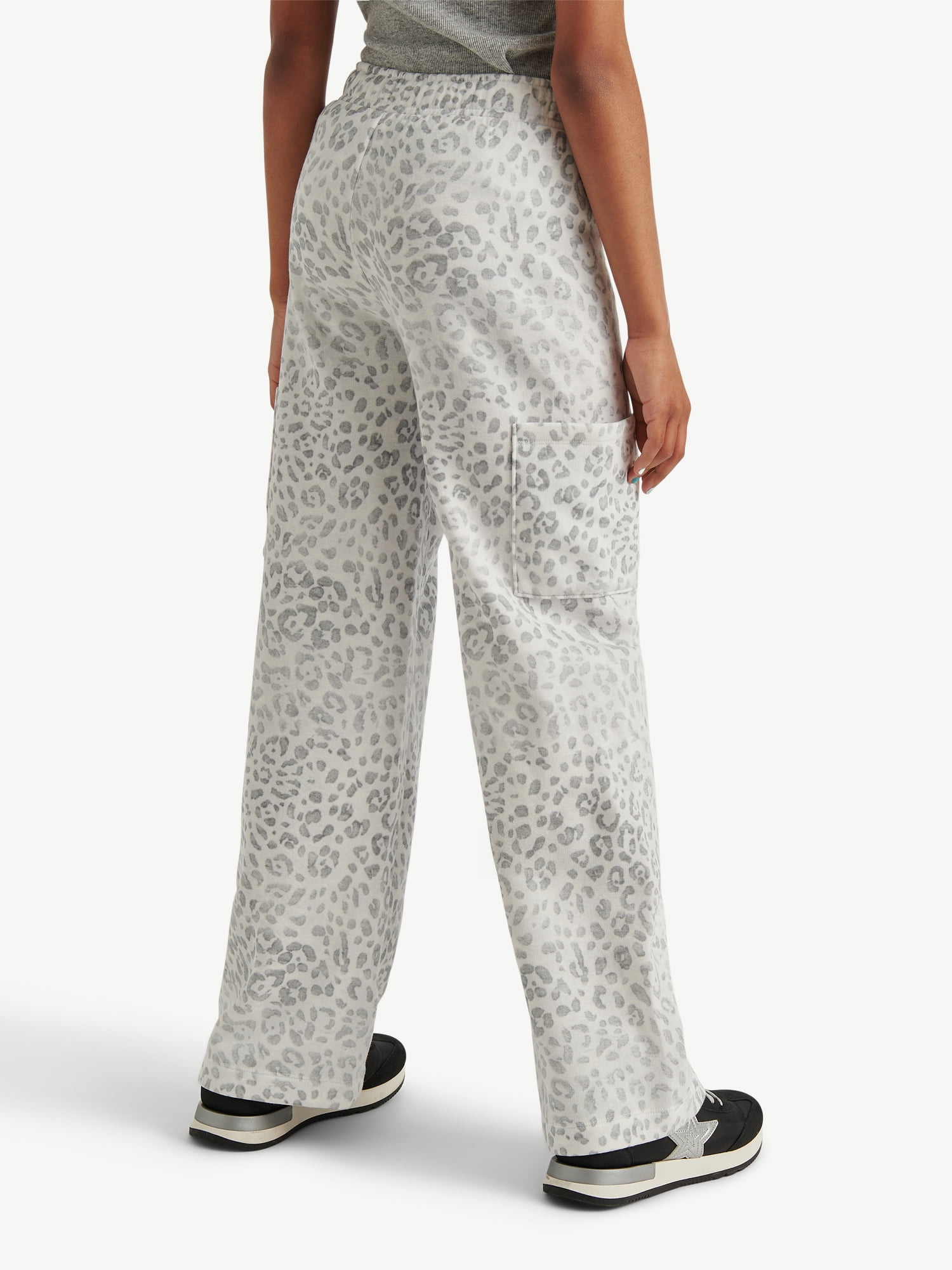 Justice Girls Fleece Cargo Wide Leg Pants, Sizes XS - XLP