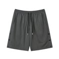 thumbnail image 4 of kamemir Mens Shorts Casual Men's Classic-Fit Short Summer Stretch Waist Cotton Casual Dress Shorts with Pockets Dark Gray,L, 4 of 4