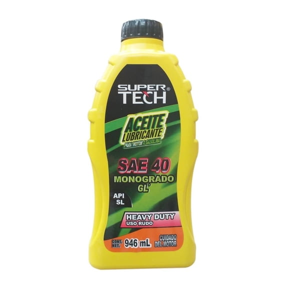 Aceite para Automóvil Super Tech SAE 40, 946 ml
