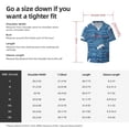 thumbnail image 3 of Picia Sharks on White Blue Striped Men's Linen Shirts Short Sleeve Cuban Beach Shirts Casual Shirts Button Down Shirt for Men Beach Summer Wedding Shirt-3X-Large, 3 of 7