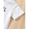 thumbnail image 5 of Bagilaanoe 2pcs Toddler Baby Boy Short Pants Set Letters Print Short Sleeve T-shirt Tops + Shorts 6M 12M 18M 24M 3T Kids Summer Outfits, 5 of 9