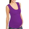 Maternity Empire Waist Surplice Tank with Side Ruching--Easy for Nursing