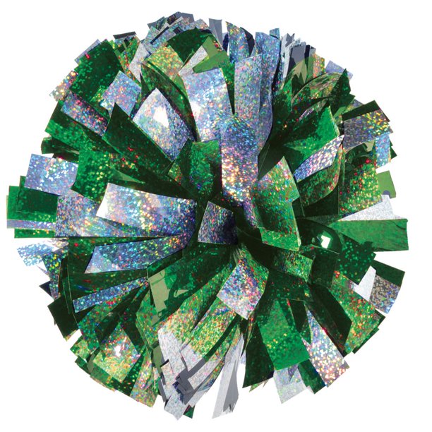 Chasse 2 Color Holographic Mix Cheer Pom Poms Cheerleader Pom With Baton Handle Sold Individually Walmart Com Walmart Com