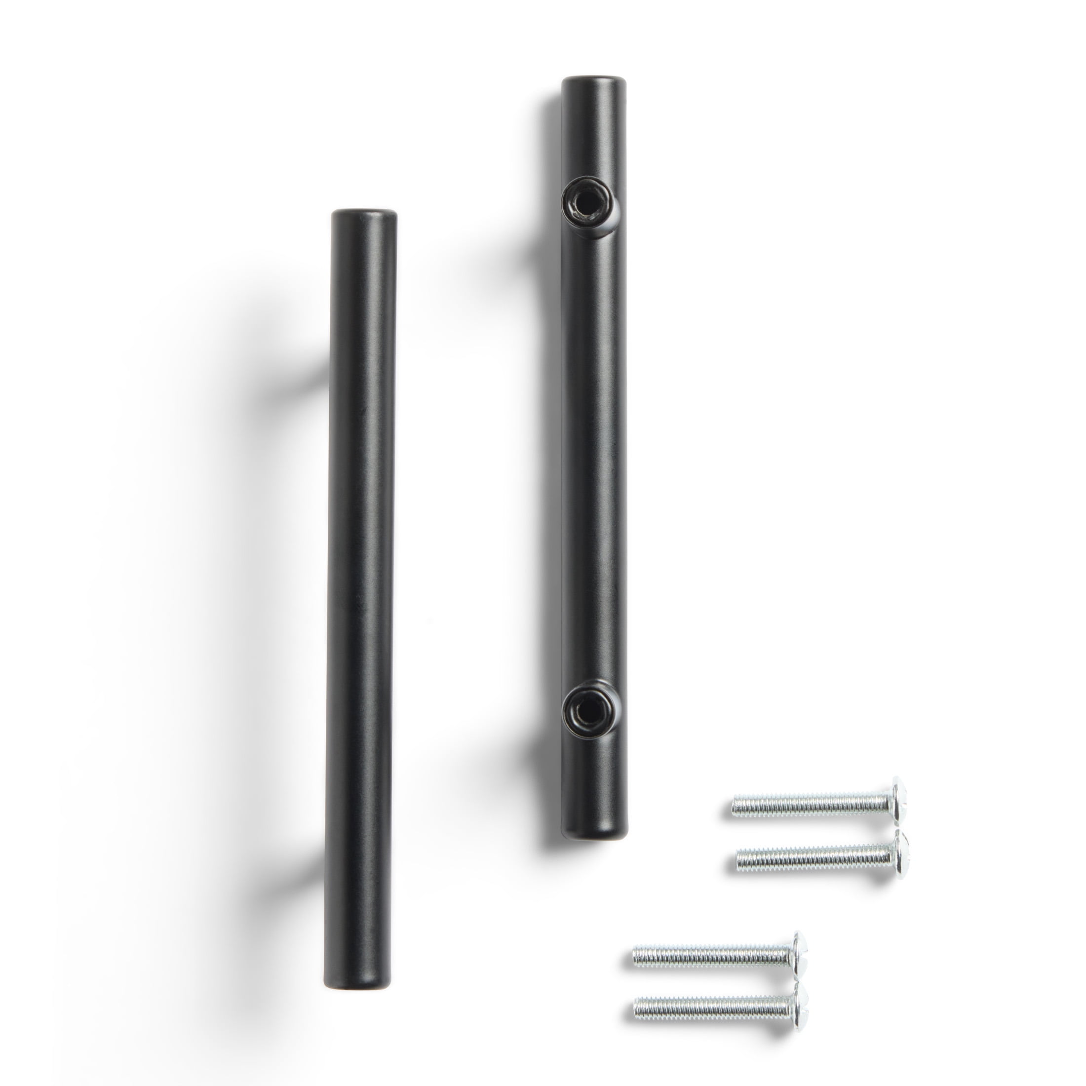 Mainstays 3-Inch Matte Black Bar Cabinet Pulls for Kitchen Cabinets and Drawers, Hardware Included, 2 Pack