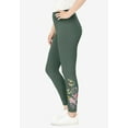 thumbnail image 3 of Woman Within Plus Size Stretch Cotton Embroidered Legging, 3 of 6