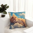 thumbnail image 6 of Fuzoiu Cloud Sleeping Cat Print Square Pillow Cover,Hidden Zipper Design,Luxury Square Pillow Case, Throw Pillow,Couch Cushion-26"x26", 6 of 7