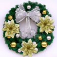 thumbnail image 3 of 12-Pack Artificial Glitter Poinsettia, Flower Sticks, Christmas Flower Ornaments, Floral Stems, Picks, Branches, Xmas Tree Decorations for Holiday, Party, Wedding, 5.12-inch, Gold, 3 of 6