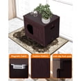 thumbnail image 5 of PETSFIT Cat House Enclosure, Unfold to Use, No Assembly Needed, Cat House & End Table,Espresso, 5 of 9