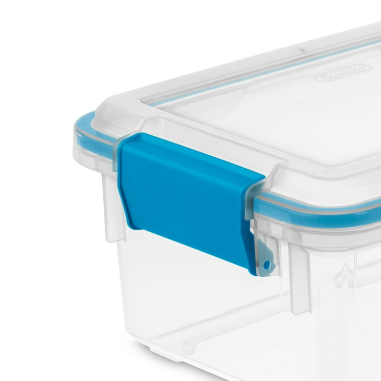 Sterilite 7.5 Quart Clear Plastic Storage Box with Latching Lids, (18 Pack)