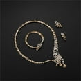 thumbnail image 4 of Elegant European Tiger Jewelry Set with Necklace Earrings Bracelet and Ring for, 4 of 7