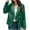 Green, variant on IROINNID Women's Blazer Jacket Long Sleeve Plaid Notch Lapel Outwear, Casual Autumn Winter Lapel Jacket Small Suit