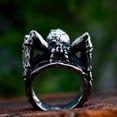 thumbnail image 3 of PAMTIER Men's Stainless Steel Vintage Personality Domineering Skull Skeleton Animal Spider Biker Ring Statement European and American Style Size 9, 3 of 6