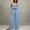 Sky Blue, variant on Womens Two Piece Outfit Spaghetti Strap Tube Top High Waist Belted Wide Leg Pants with Pockets Solid Color Vacation Set Wine XL(XL)