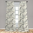 thumbnail image 5 of Ambesonne Feather Curtains, Composition of Quills, Pair of 28"x84", Pale Grey and Beige, 5 of 5