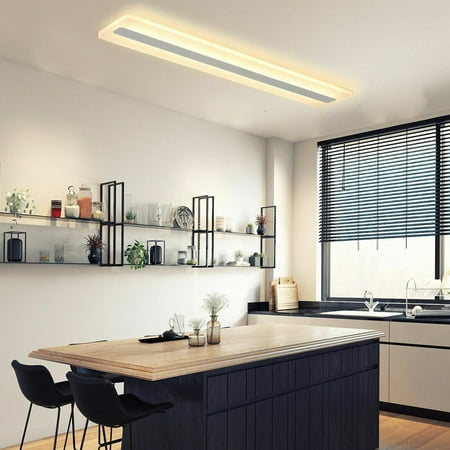 

Modern 31.5 L Linear LED Flush Mount Ceiling Light 48W White