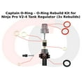 thumbnail image 3 of Captain O-Ring  O-Ring Rebuild Kit for Ninja Pro V2 V3 V4 Tank Regulator 3x Rebuilds, 3 of 5
