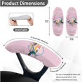 thumbnail image 6 of SCRAWLGOD Mother's Day 3 PCS Elastic Computer Chair Cover with Armrest Protector Non-Slip Rotating Chair Covers Washable Gaming Chair Slipcover, Hummingbird Floral Mom and Me Print, S, 6 of 7