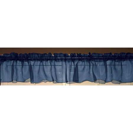 36 Inch Gold Leaf - Sheer Organza Curtain/Valance Window Treatment