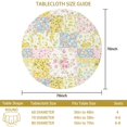 thumbnail image 3 of Pioneer Flower Floral Print Pattern Round Tablecloth 60 X 60 Inch, Wrinkle Resistant Wipeable Table Cloth for Kitchen Dining Picnic Patio Party, 3 of 6